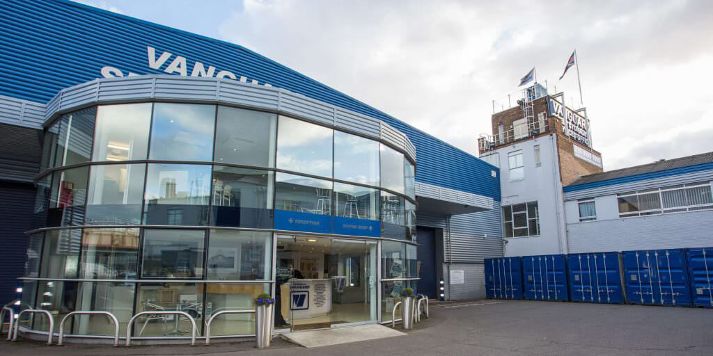 A photo showing the exterior of the Vanguard Self Storage West London branch.