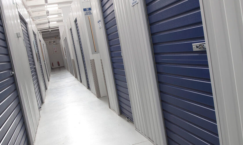 A photo showing the hallway in one of Vanguard's self-storage branches.
