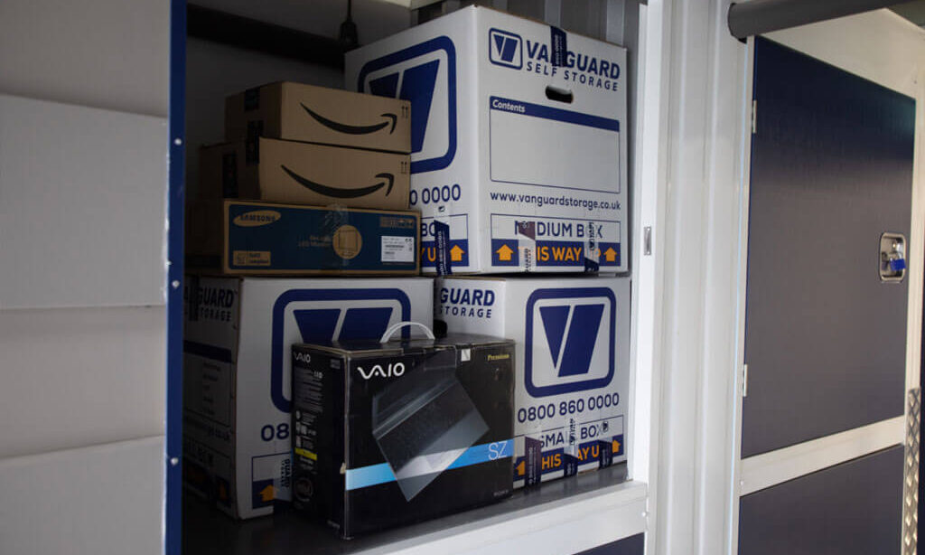 A photo showing a small locker at the Vanguard self storage branch in Victoria.