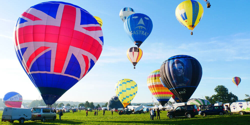 A photo of hot air balloons in Bristol, where Vanguard have a self-storage branch.