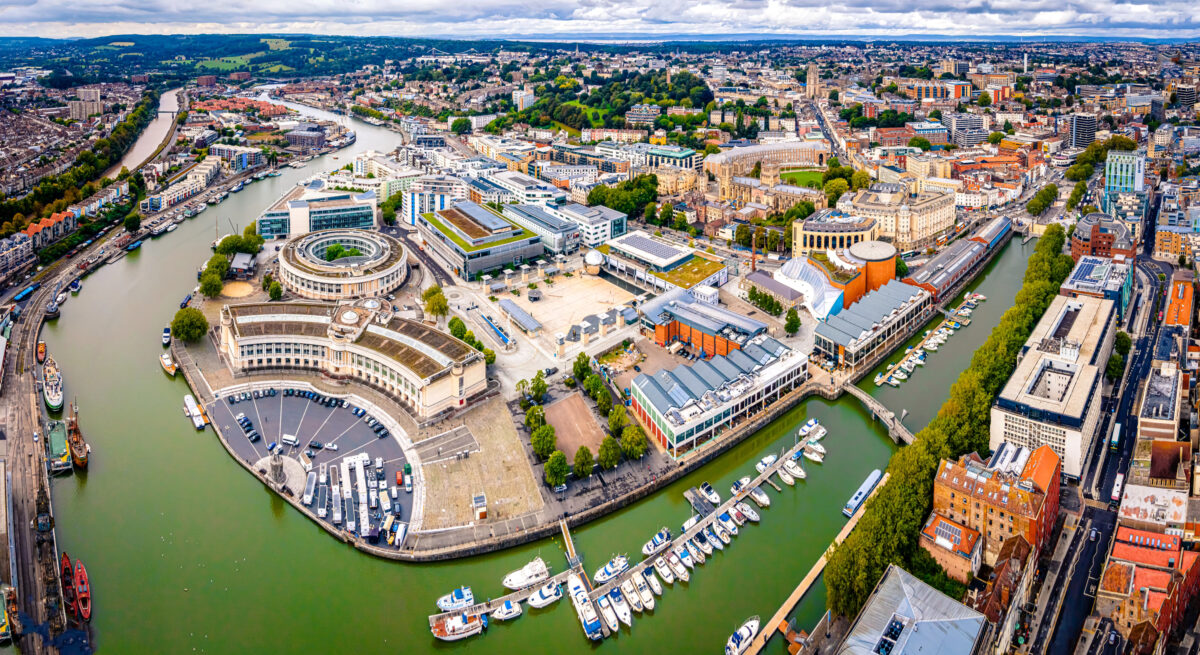 Aerial view of bristol