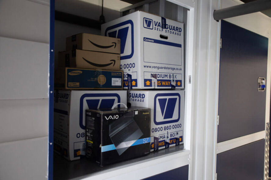 A photo showing a small locker at the Vanguard self storage branch in Victoria.