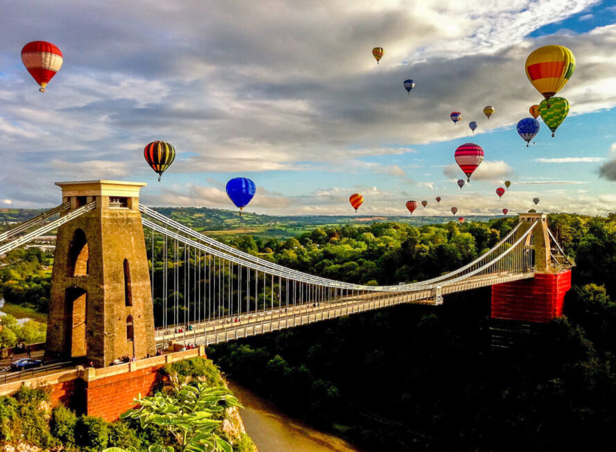 A photo showing hot air balloons flying over Bristol, where Vanguard has a self storage branch.